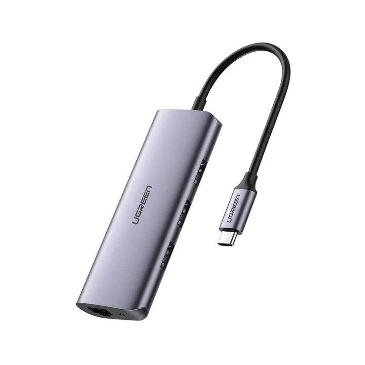 UGREEN USB-C to 3 USB 3.0 A Hub + Gigabit RJ45 + 100W PD 5 In 1 Docking Station CM252 60717